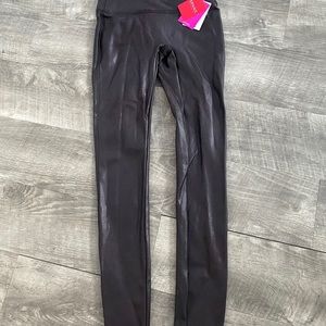 Spanx Faux Leather Leggings NWT!!  Sz Sm - Wine